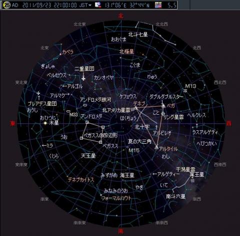 合宿の日の星空２(22時)