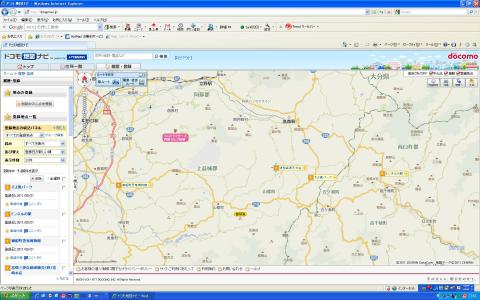 合宿中日の立ち寄りスポット候補の位置図