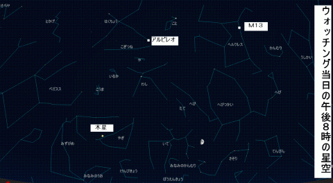 ８月２９日ウォッチング当日の星空