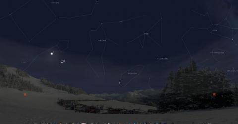 お月見ウォッチングでの月と木星