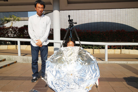 6/6太陽観望会 ソーラークッカーテスト１